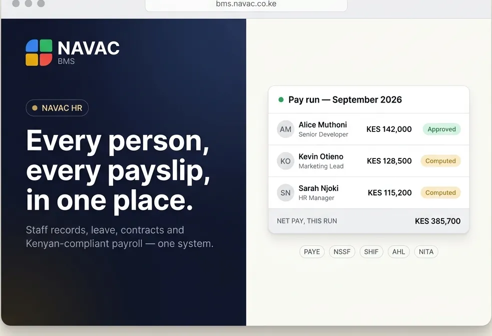 NAVAC HR screen