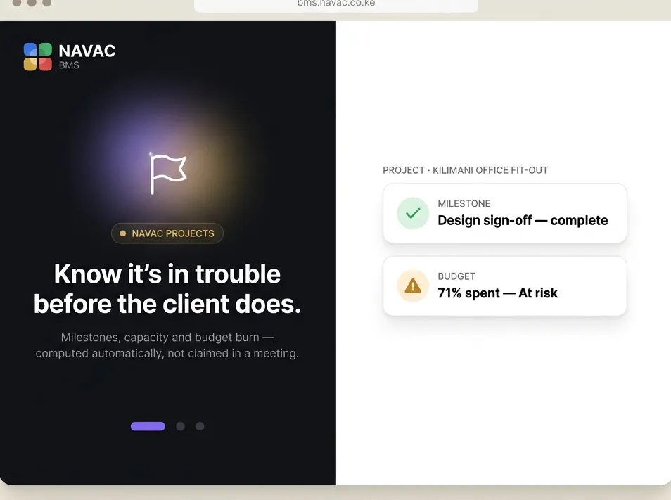 Project Management screen